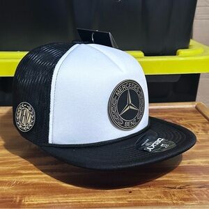 Mercedes-Benz Black and White foam trucker Hat